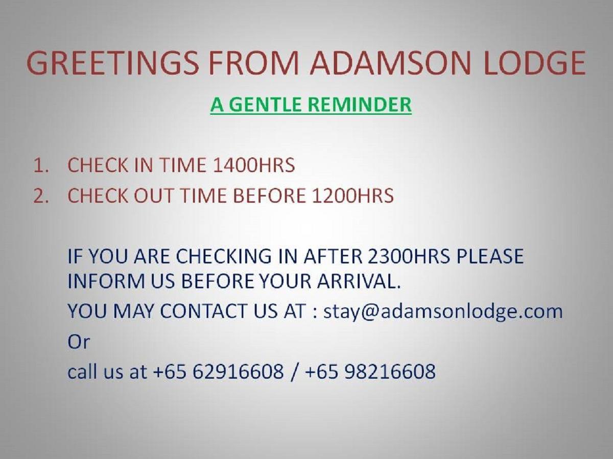 Adamson Lodge Σιγκαπούρη Εξωτερικό φωτογραφία
